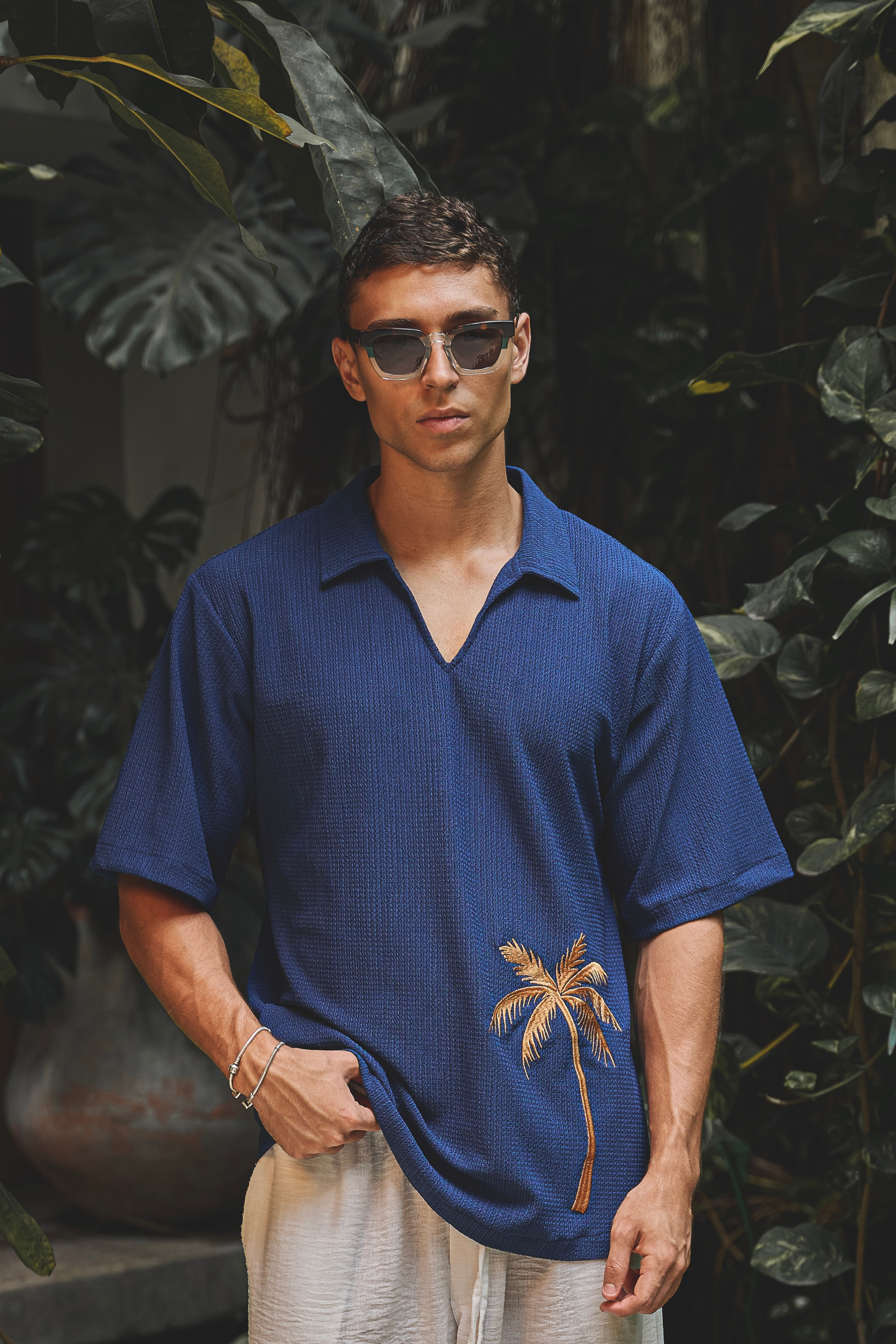 CAMISA POLO PALMAR AZUL NAUTICO