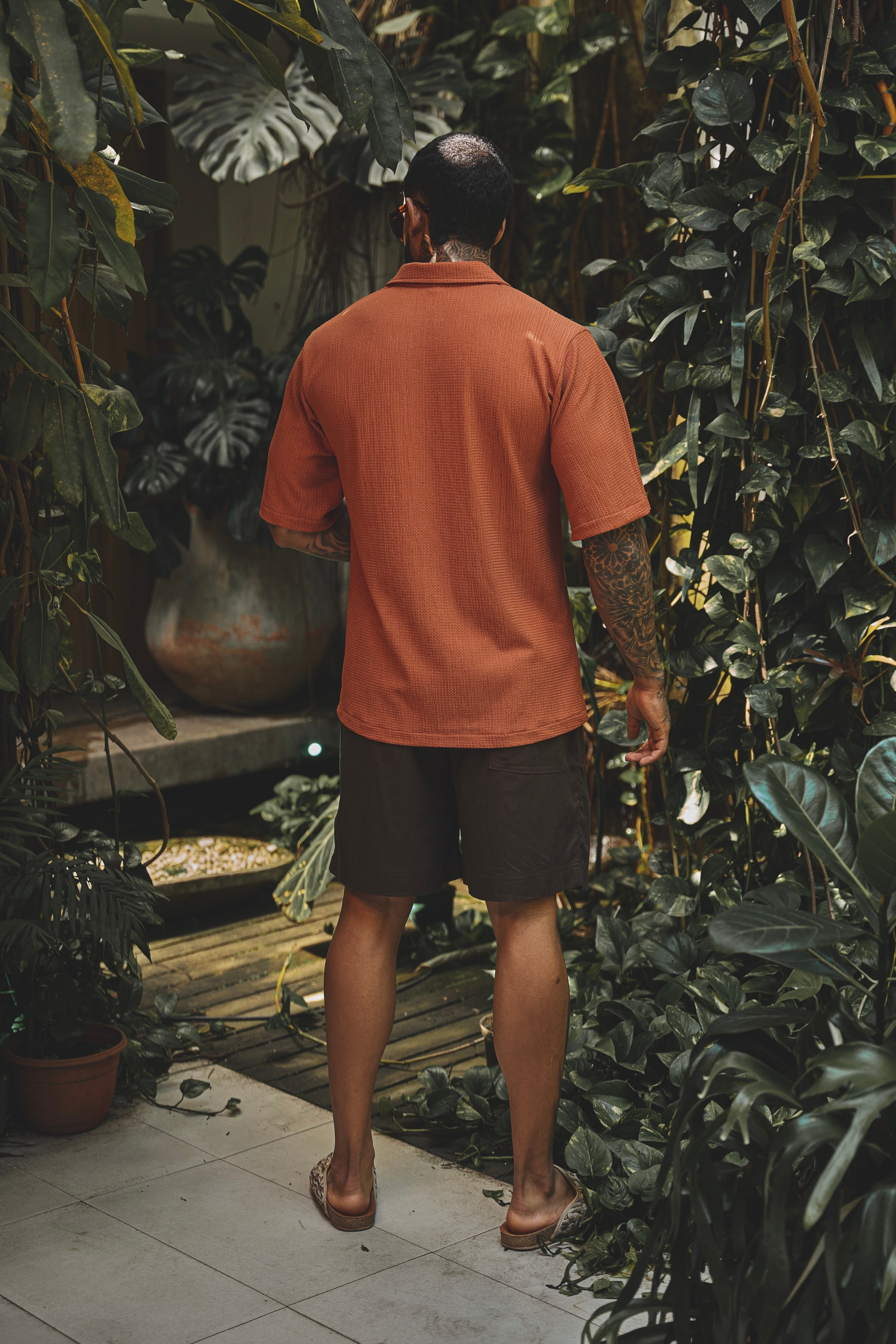 CAMISA POLO PALMAR TERRACOTA